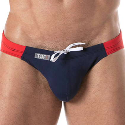 TOF Paris Slip de Bain Bikini Holidays Marine - Rouge TOF Paris Slip de Bain Bikini Holidays Marine - Rouge