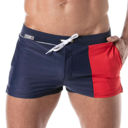 TOF Paris Short de Bain Holidays Marine - Rouge TOF Paris Short de Bain Holidays Marine - Rouge