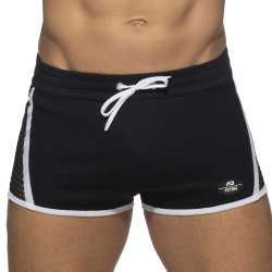 Short Mesh Striped Noir - Blanc AD Fetish