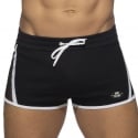 AD Fetish Mesh-Striped Shorts - Black - White