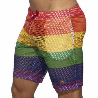 Short Rainbow Mesh Arc-en-Ciel Addicted