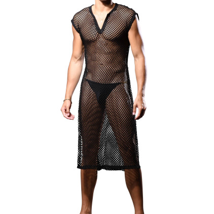 Andrew Christian Tunique de Plage Unleashed Mesh Noire