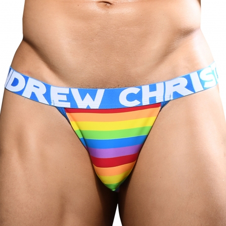 Andrew Christian Almost Naked Pride Stripe Jock - Rainbow