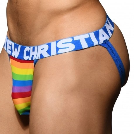 Andrew Christian Jock Strap Almost Naked Pride Stripe Arc-en-Ciel