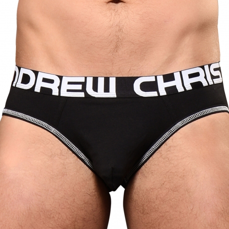 Andrew Christian Almost Naked LOAD Cotton Briefs - Black