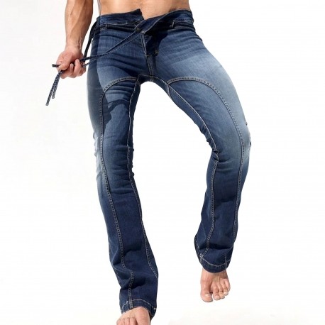 ADDICTED JEANS PANT Push-Up AD804 Muscle Fit in indigo blue