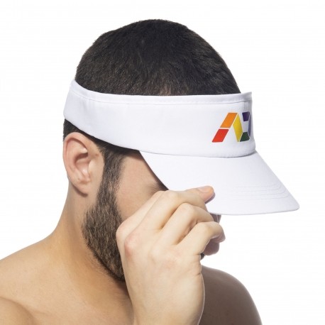 Addicted AD Rainbow Peak Cap - White