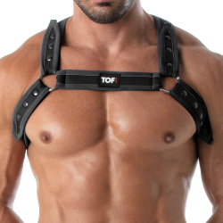 Harnais Bulldog Neoprene Noir TOF Paris