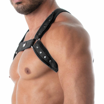Harnais Bulldog Neoprene Noir TOF Paris