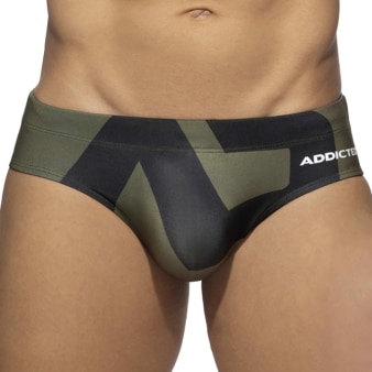 Slip de Bain AD Logo Kaki Addicted