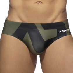 Slip de Bain AD Logo Kaki Addicted