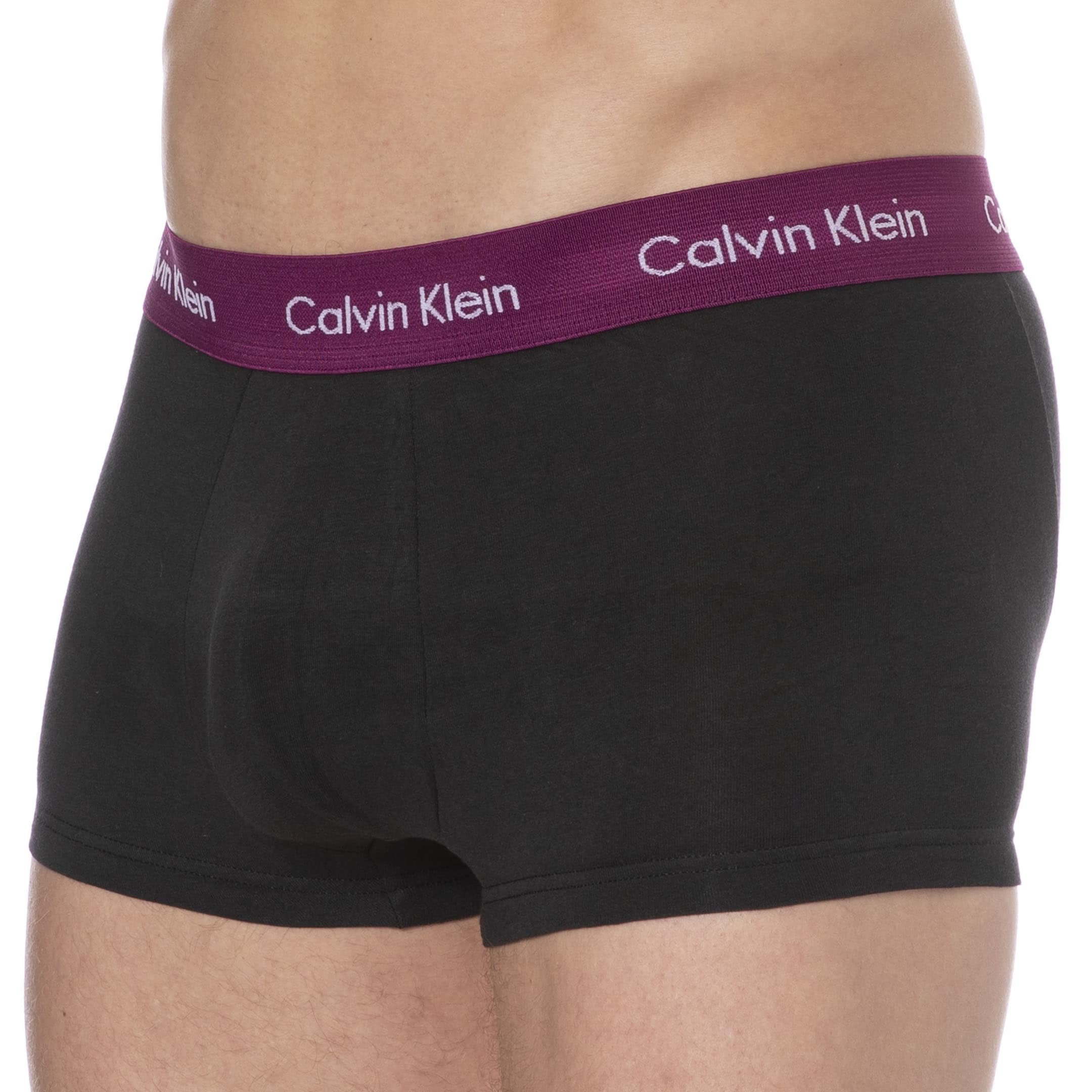Calvin Klein Cotton Stretch Boxer Briefs - Black - Purple | INDERWEAR