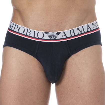 Emporio Armani Slip Underline Logo Bleu Marine
