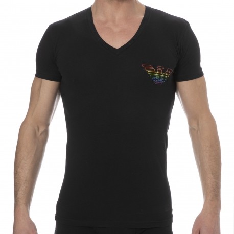 Emporio Armani T-Shirt Rainbow Noir