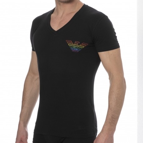 Emporio Armani T-Shirt Rainbow Noir