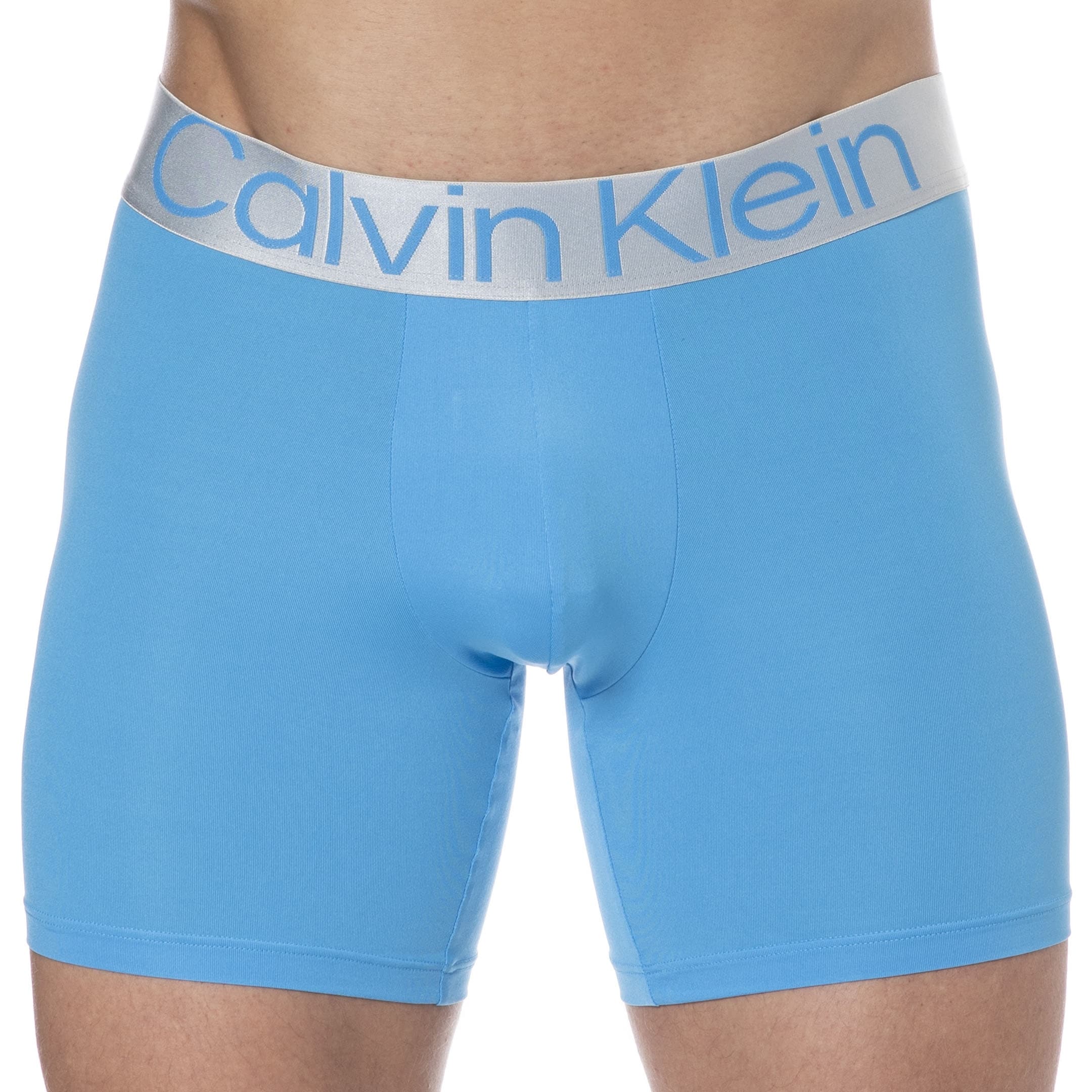 Calvin Klein Steel Micro Long Boxer Briefs - Turquoise | INDERWEAR