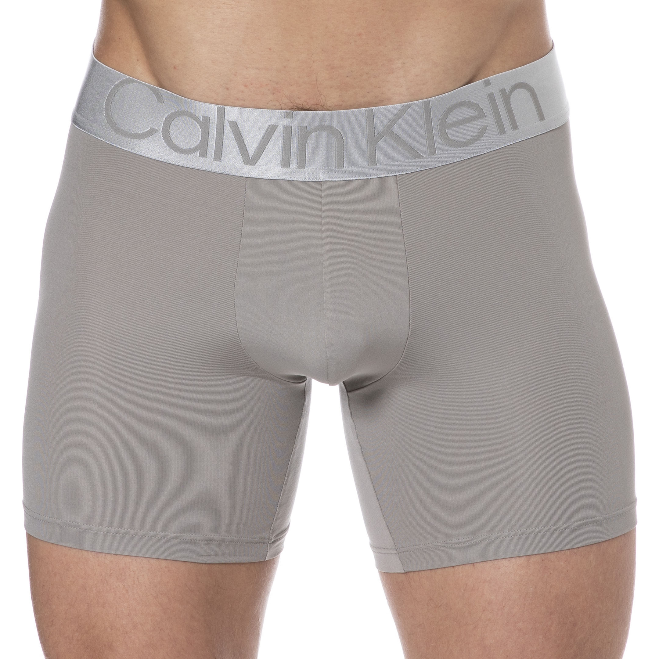 Calvin Klein Steel Micro Long Boxer Briefs - Beige | INDERWEAR