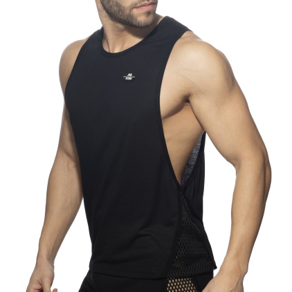AD Fetish Débardeur Low Rider Mesh Striped Noir AD Fetish Débardeur Low Rider Mesh Striped Noir