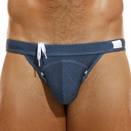 Modus Vivendi Slip de Bain Tanga Jeans Bleu Marine Modus Vivendi Slip de Bain Tanga Jeans Bleu Marine