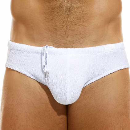 Modus Vivendi Slip de Bain Classic Wavy Blanc Modus Vivendi Slip de Bain Classic Wavy Blanc