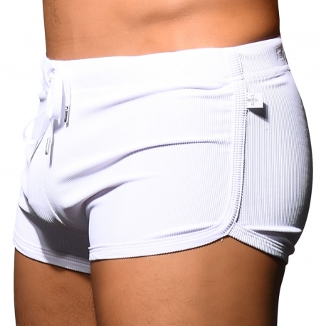 Andrew Christian Essential Rib Shorts - White