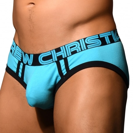 Andrew Christian CoolFlex Active Modal Briefs with Show-It - Aqua