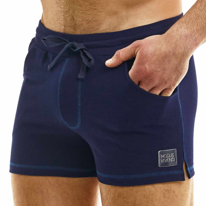 Modus Vivendi Short Piqué Bleu Marine Modus Vivendi Short Piqué Bleu Marine
