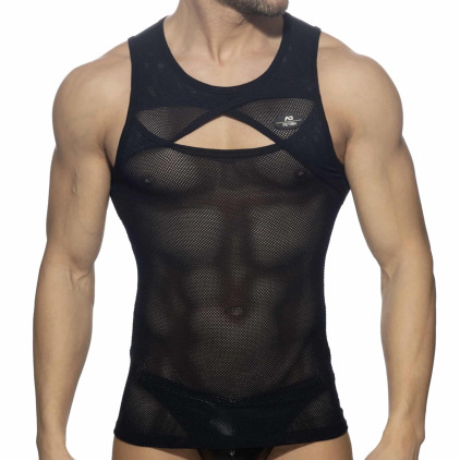 AD Fetish Débardeur Crossed Mesh Noir AD Fetish Débardeur Crossed Mesh Noir