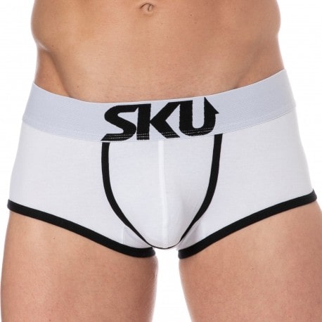 SKU Logo Cotton Trunks - White