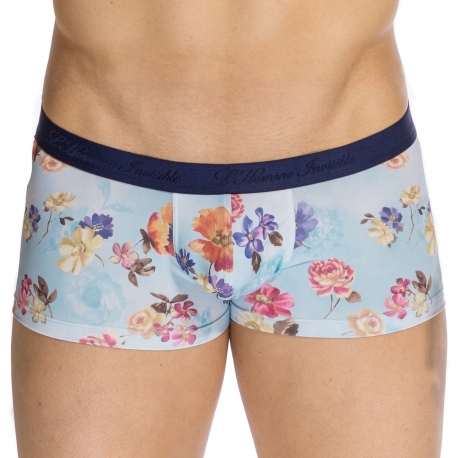 L’Homme invisible Hawaii Hipster Push-Up Trunks - Sky Blue