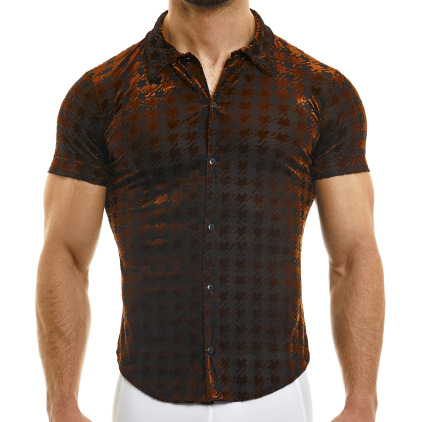 Modus Vivendi Chemisette Pied de Poule Bronze Modus Vivendi Chemisette Pied de Poule Bronze