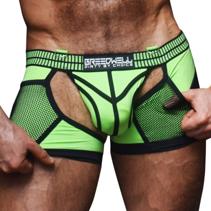 Boxer Jock Chock Hybred Vert Fluo Breedwell