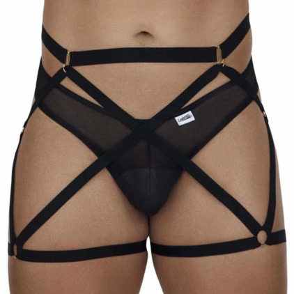 CandyMan Ensemble Jarretière - String Résille Noir CandyMan Ensemble Jarretière - String Résille Noir