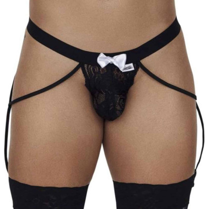 CandyMan Slip Jarretière Dentelle Noir CandyMan Slip Jarretière Dentelle Noir