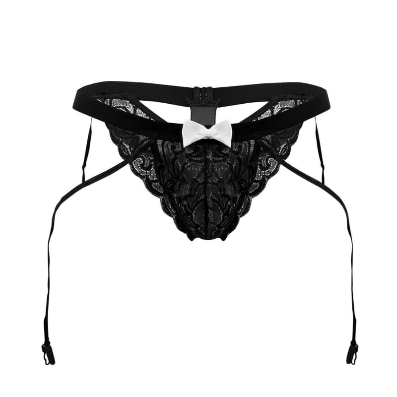 Lace Backless Harness Underwear With Garter Sexy Briefs Wearable