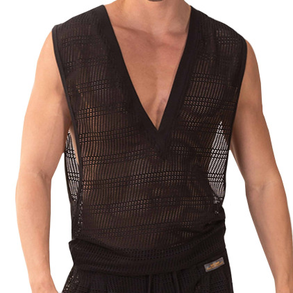 Barcode Débardeur Mayo Mesh Noir Barcode Débardeur Mayo Mesh Noir