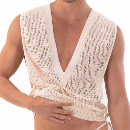 Barcode Débardeur Mayo Mesh Beige Barcode Débardeur Mayo Mesh Beige