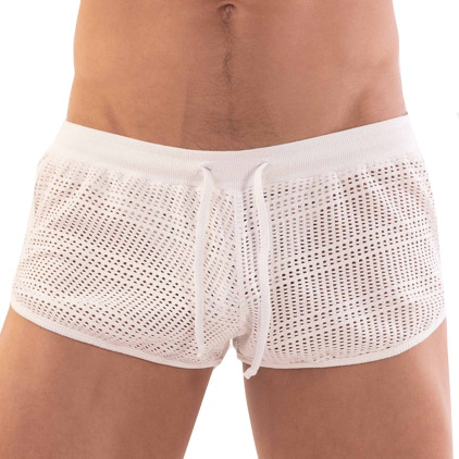 Barcode Short Aachet Mesh Blanc Barcode Short Aachet Mesh Blanc