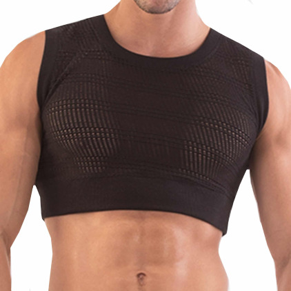 Barcode T-Shirt Crop Luz Mesh Noir Barcode T-Shirt Crop Luz Mesh Noir