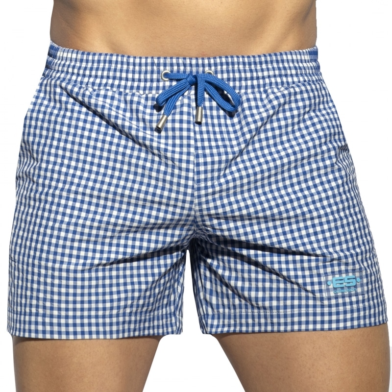 ES Collection Chess Swim Shorts - Blue | INDERWEAR