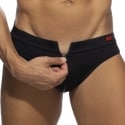 AD Fetish Slip de Bain Allover Zip Noir