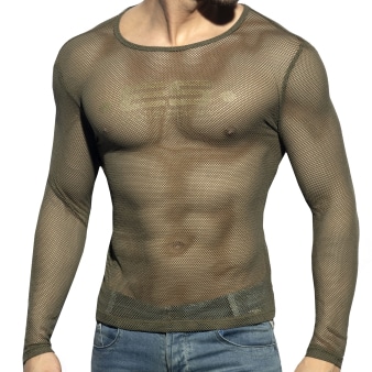 T-Shirt Manches Longues Mesh Kaki ES Collection