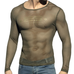 T-Shirt Manches Longues Mesh Kaki ES Collection