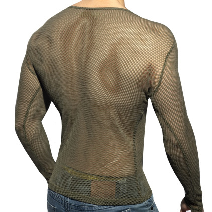 T-Shirt Manches Longues Mesh Kaki ES Collection