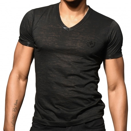Andrew Christian Carbon Burnout T-Shirt - Black