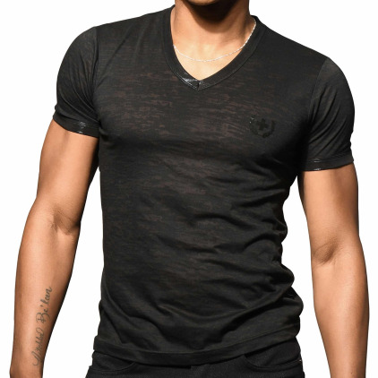 Andrew Christian T-Shirt Carbon Burnout Noir Andrew Christian T-Shirt Carbon Burnout Noir