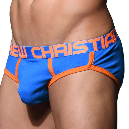 Andrew Christian Slip Almost Naked Retro Bleu Electrique