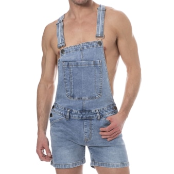 Salopette Courte Jeans Bleu Indigo SKU
