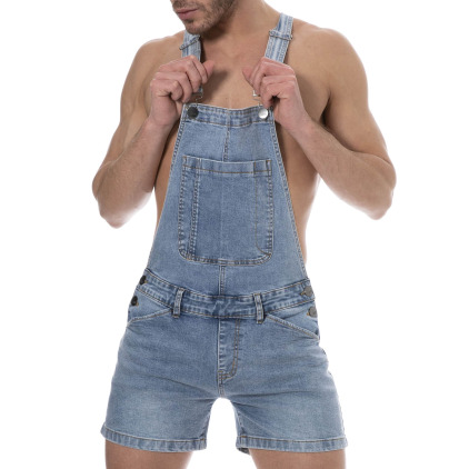 Salopette Courte Jeans Bleu Indigo SKU