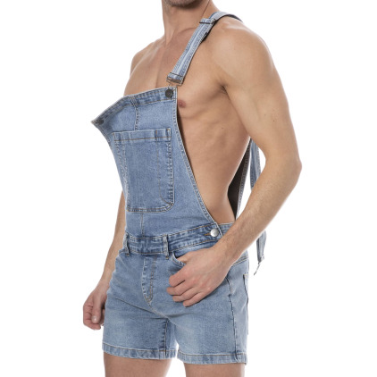Salopette Courte Jeans Bleu Indigo SKU